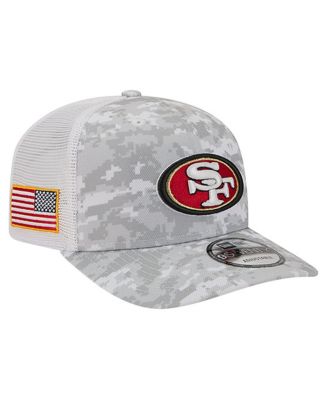New Era - Men's Gray San Francisco 49ers Salute to Service Fan Pack 9SEVENTY Trucker Adjustable Hat