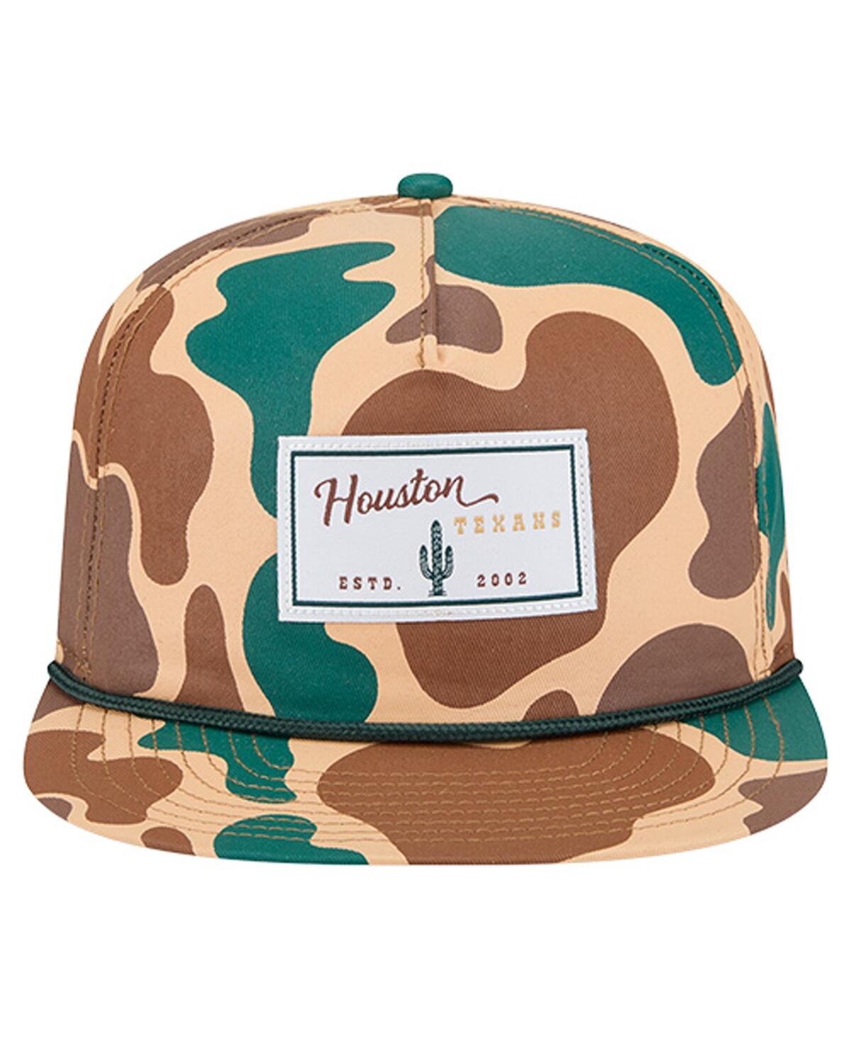 New Era Men's Camo Houston Texans Duck Rope 19TWENTY Adjustable Hat