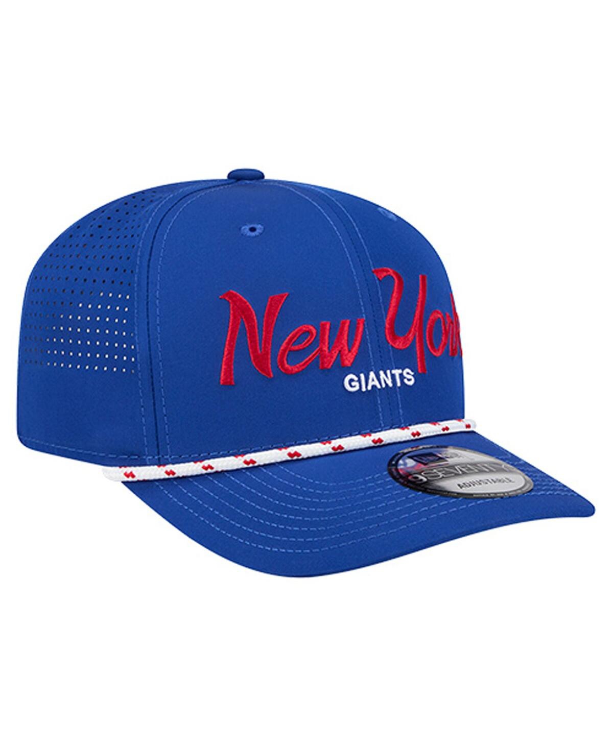 New Era Men's Royal New York Giants Script 9seventy Adjustable Hat In Blue