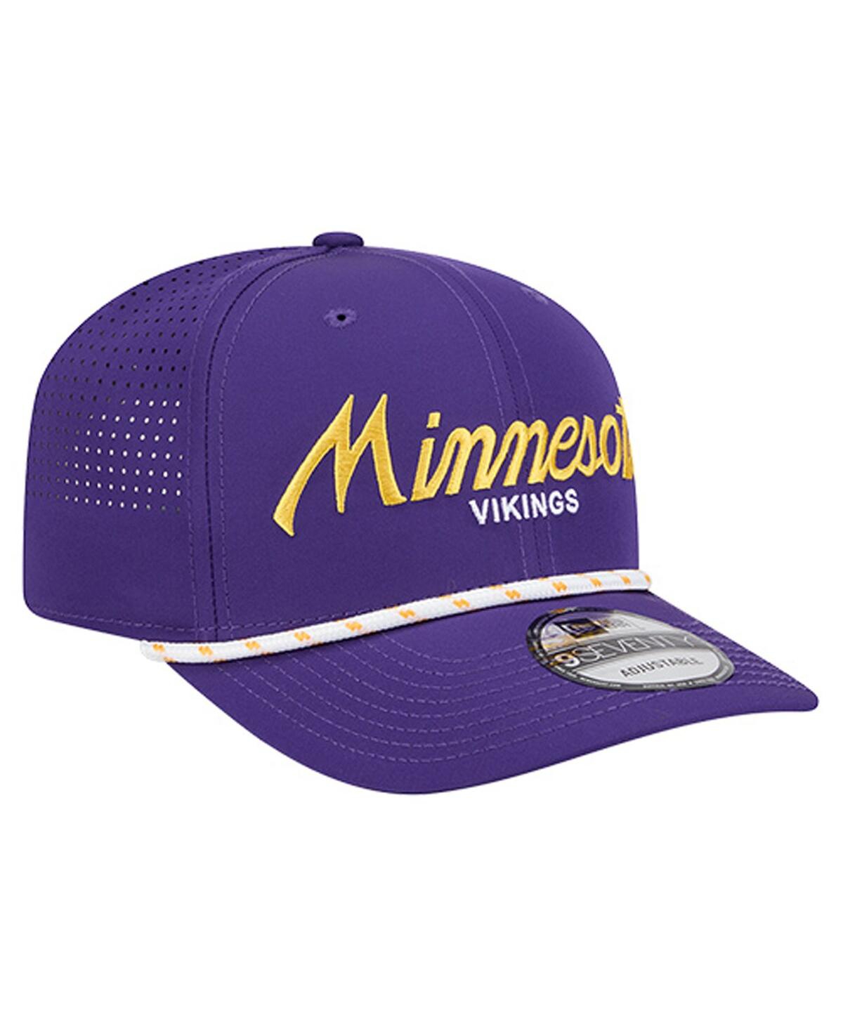 New Era Men's Purple Minnesota Vikings Script 9seventy Adjustable Hat In Purple