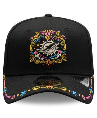 Men's Black Miami Dolphins Hasta La Muerte 9SEVENTY Adjustable Hat