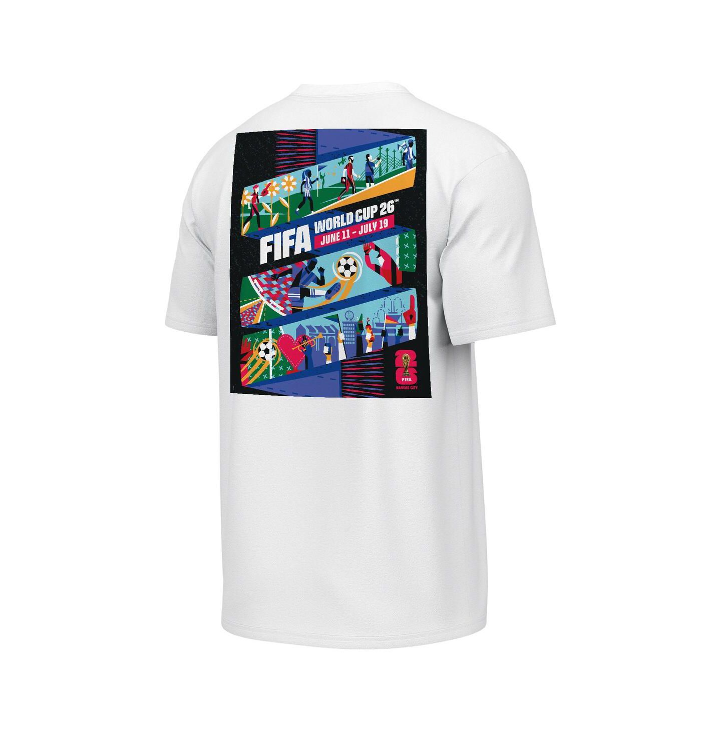 Мужская футболка Outerstuff White 2026 FIFA World Cup Kansas City Host City Poster Graphic — фото 3