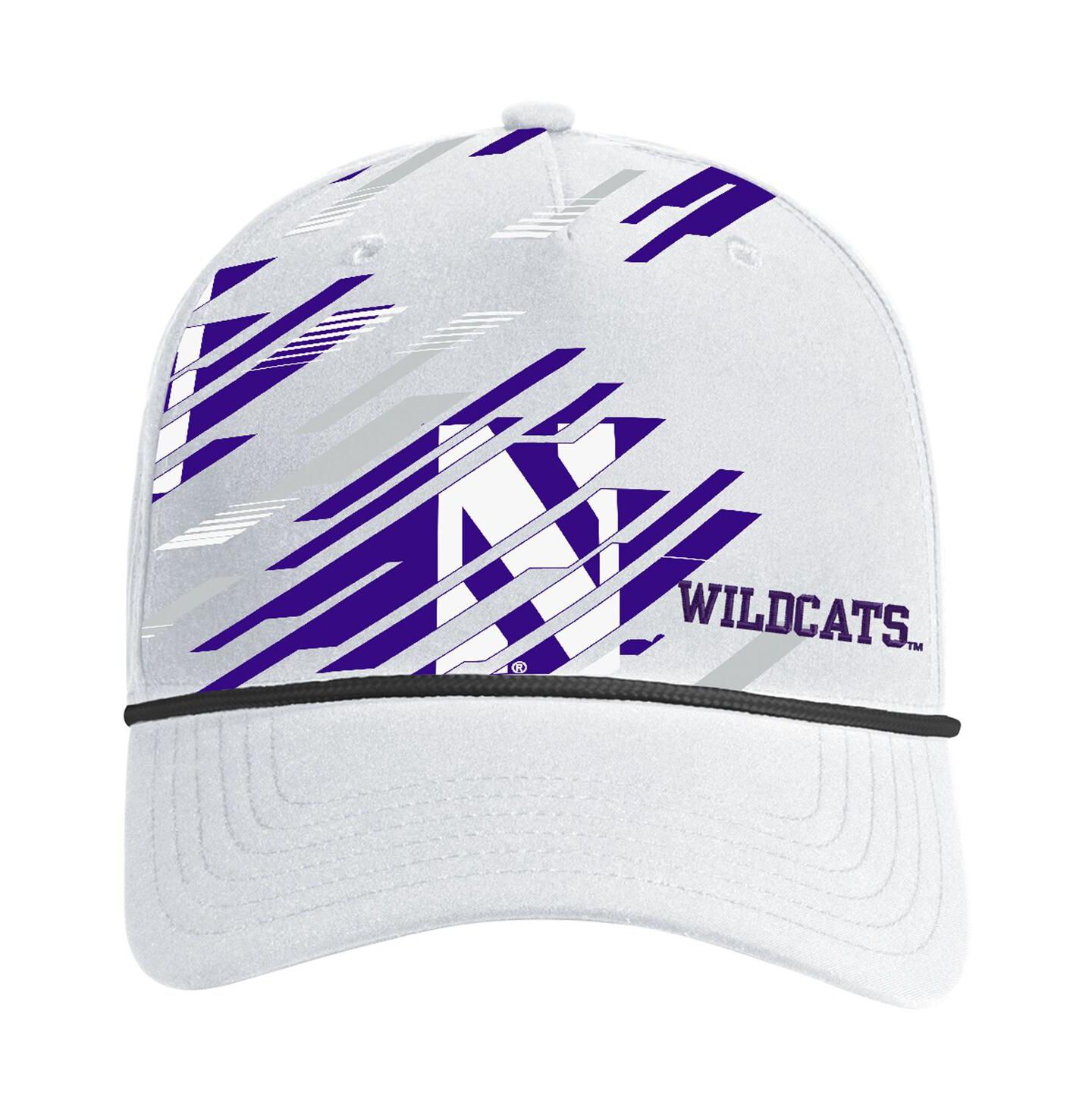 Мужская кепка Under Armour White Northwestern Wildcats College Essentials Driver Rope Adjustable Hat — фото 2