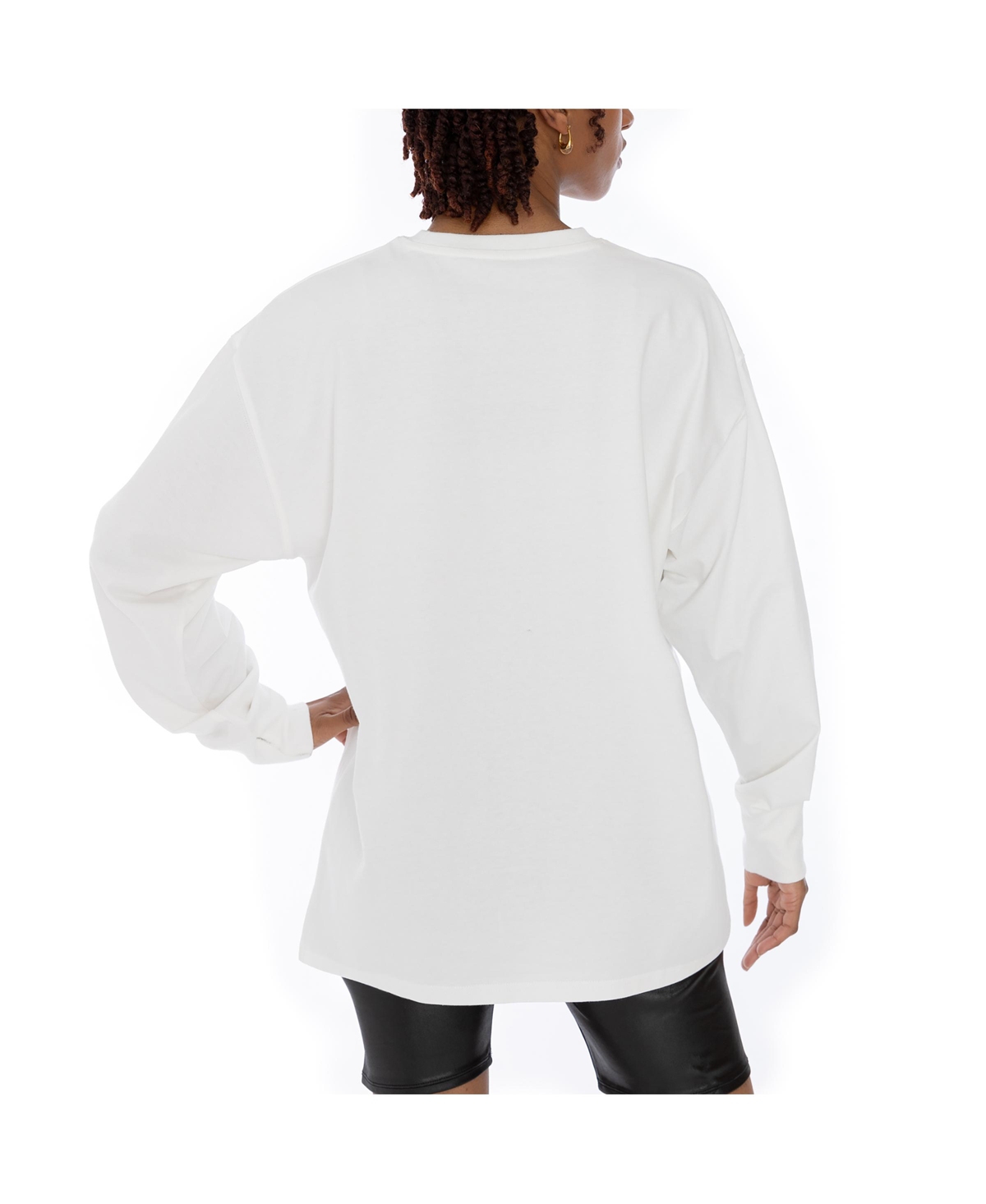 Gameday Couture Women's White Georgia Bulldogs Midweight Oversized Long Sleeve T-shirt In White