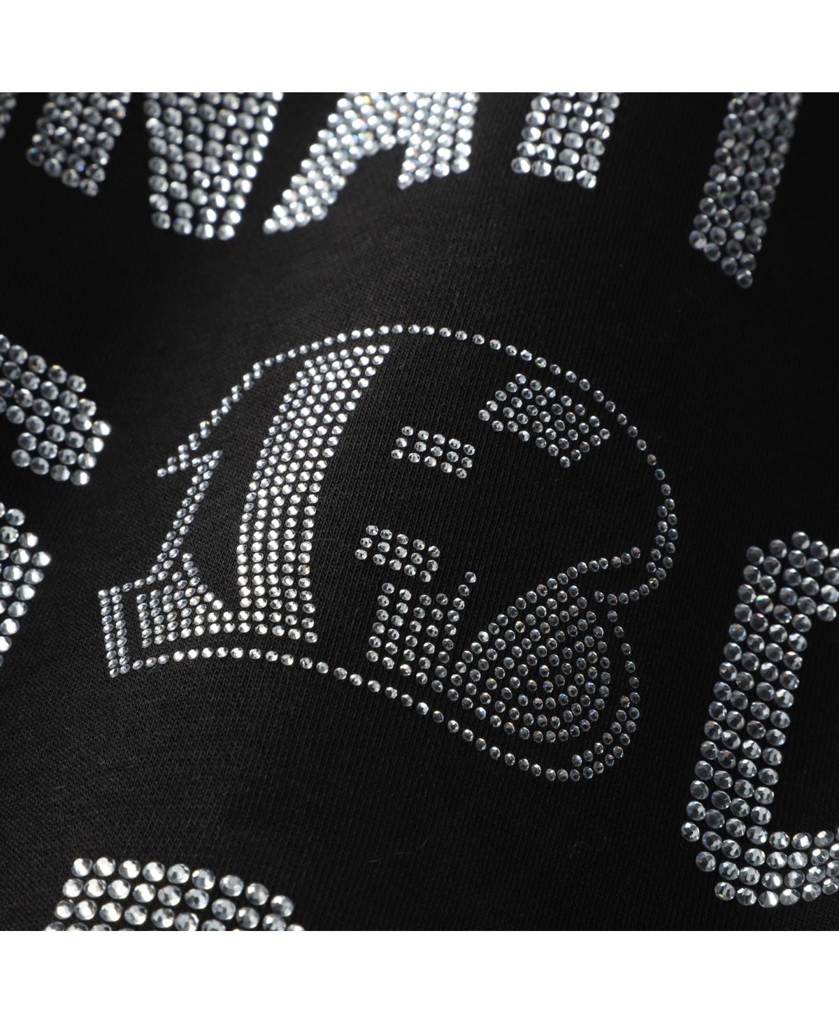 Gameday Couture Women's Black Cincinnati Bengals Oversized Hype Era Rhinestone Text Sweatshirt