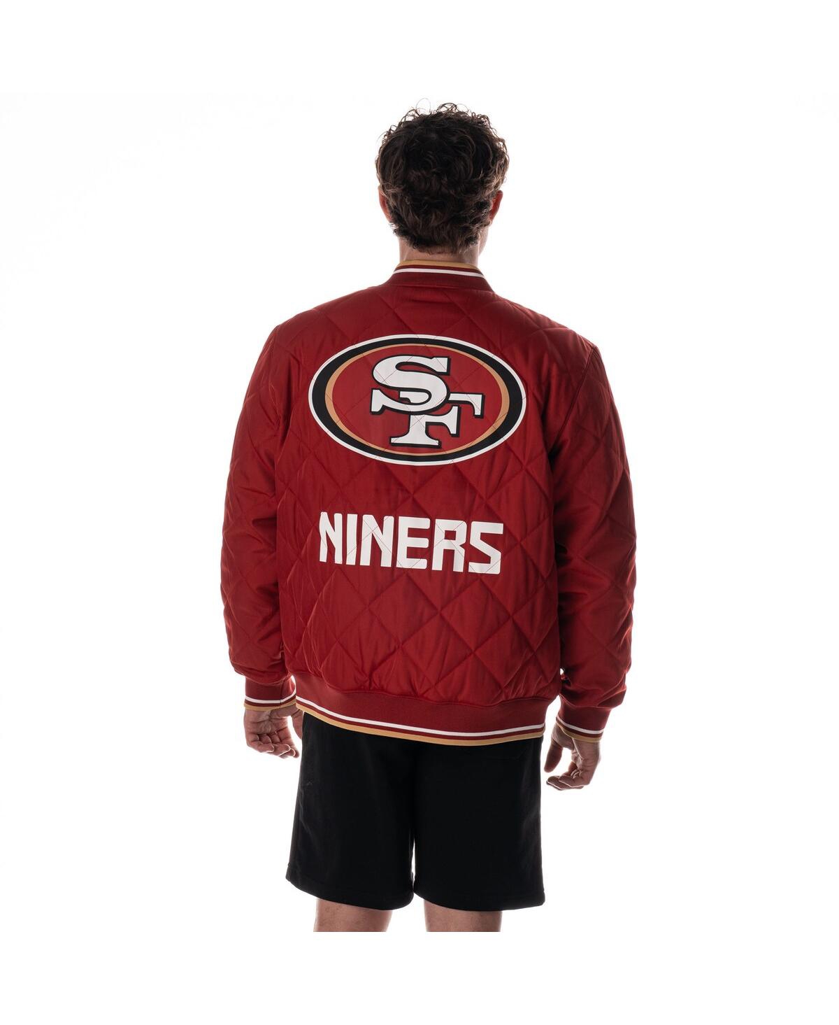 The Wild Collective Men's And Women's Scarlet San Francisco 49ers Quilted Nylon Puffer Jacket In Multi