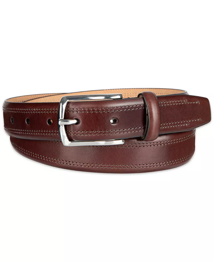 30MM Men's Double Stitched Leather Dress Belt - thumbnail 6