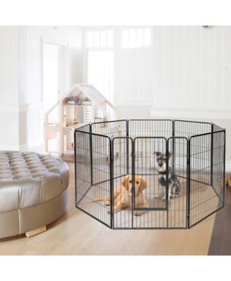 8 Metal Panel Heavy Duty Pet Playpen Dog Fence with Door-48 inches