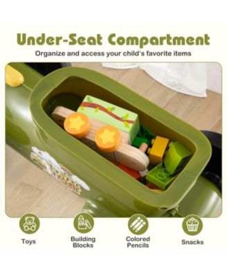 Ride on Push Car with Storage Compartment & Train Whistle Sound Button