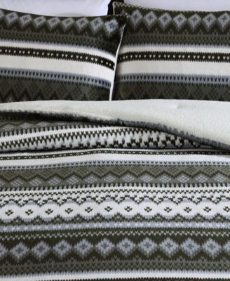 Shelton Fair Isle Plush 3-Pc. Comforter Set, King
