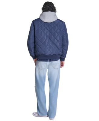 Men's Diamond Quilted Baseball Bomber Jacket