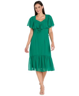 Women's Capelet Short-Sleeve Dress