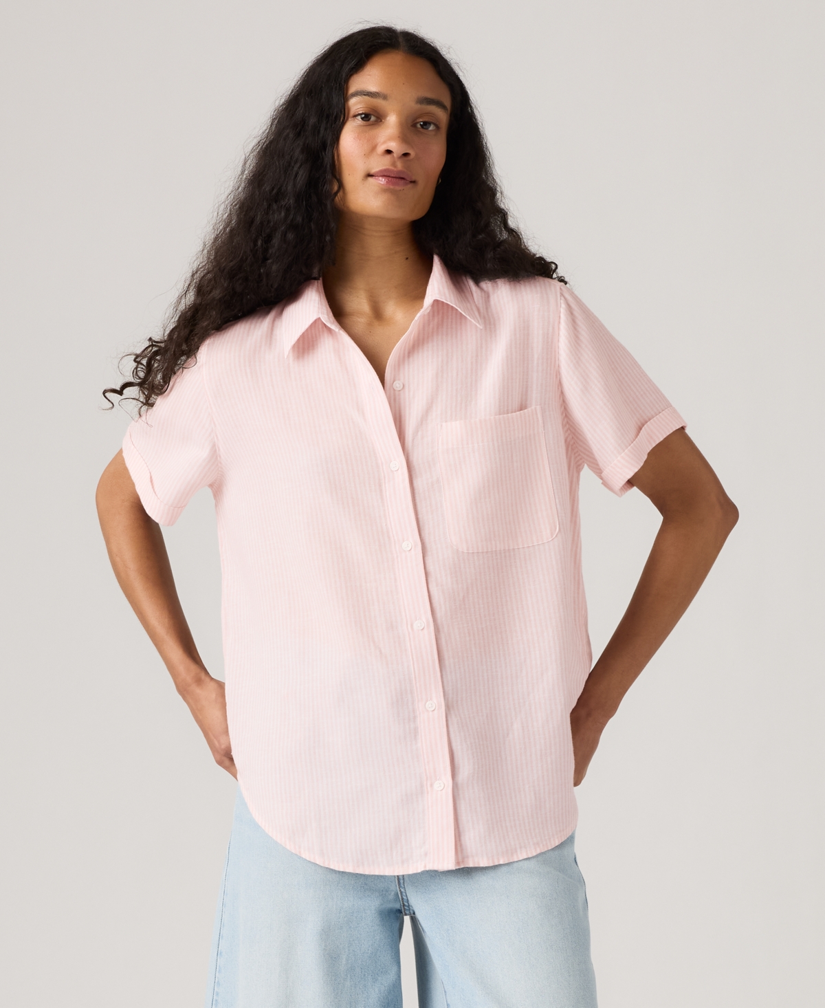 Levi's Women's Darlene Printed Short-sleeve Shirt In Pink