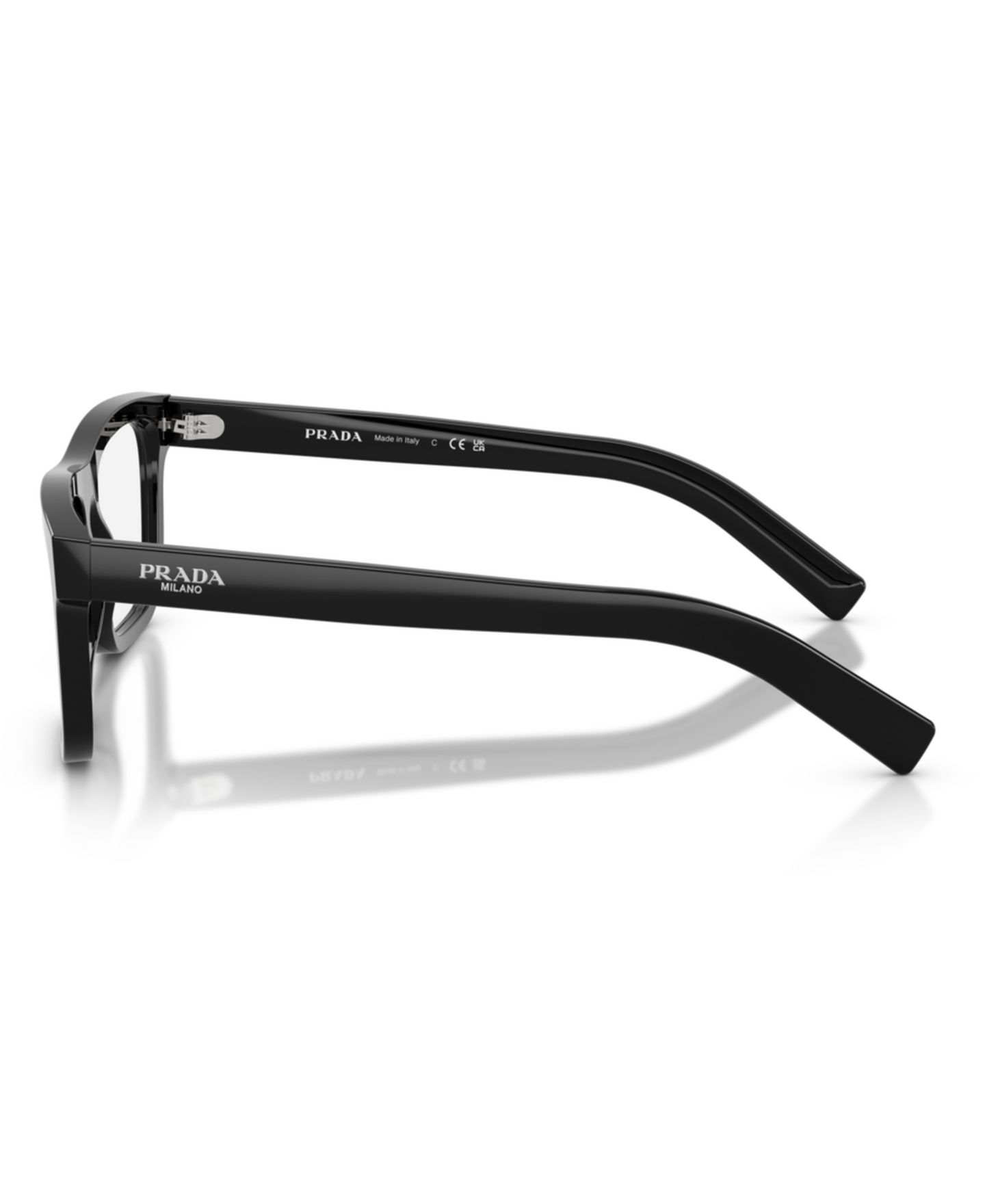 Мужские очки PRADA Man Pillow Plastic PR C03V Eyeglasses, цвет: Чёрный — фото 3
