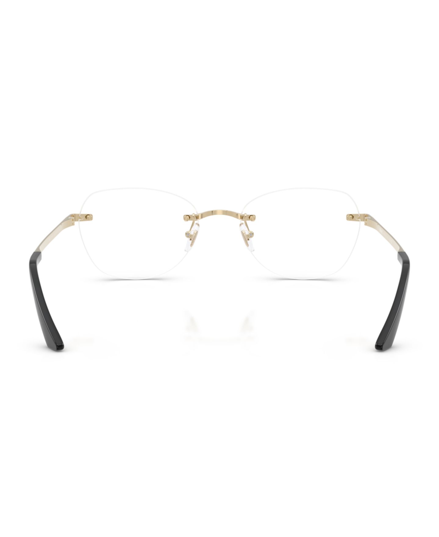 Женские очки Versace Woman Irregular Metal VE1314D Eyeglasses, цвет: Бледный золотой — фото 5