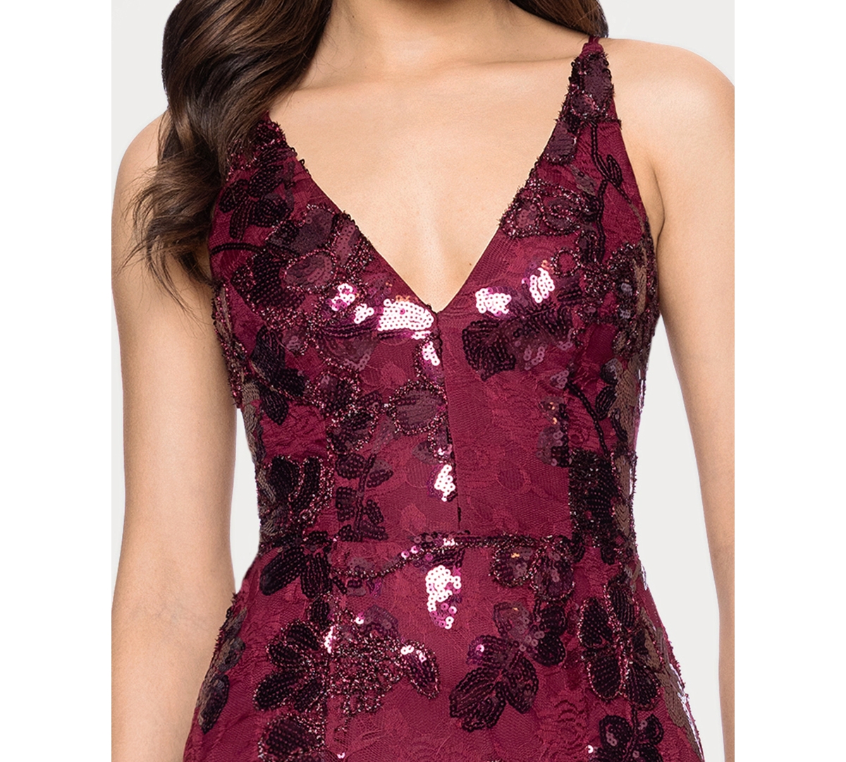 Blondie Nites Women's Sequined V-Neck Dress