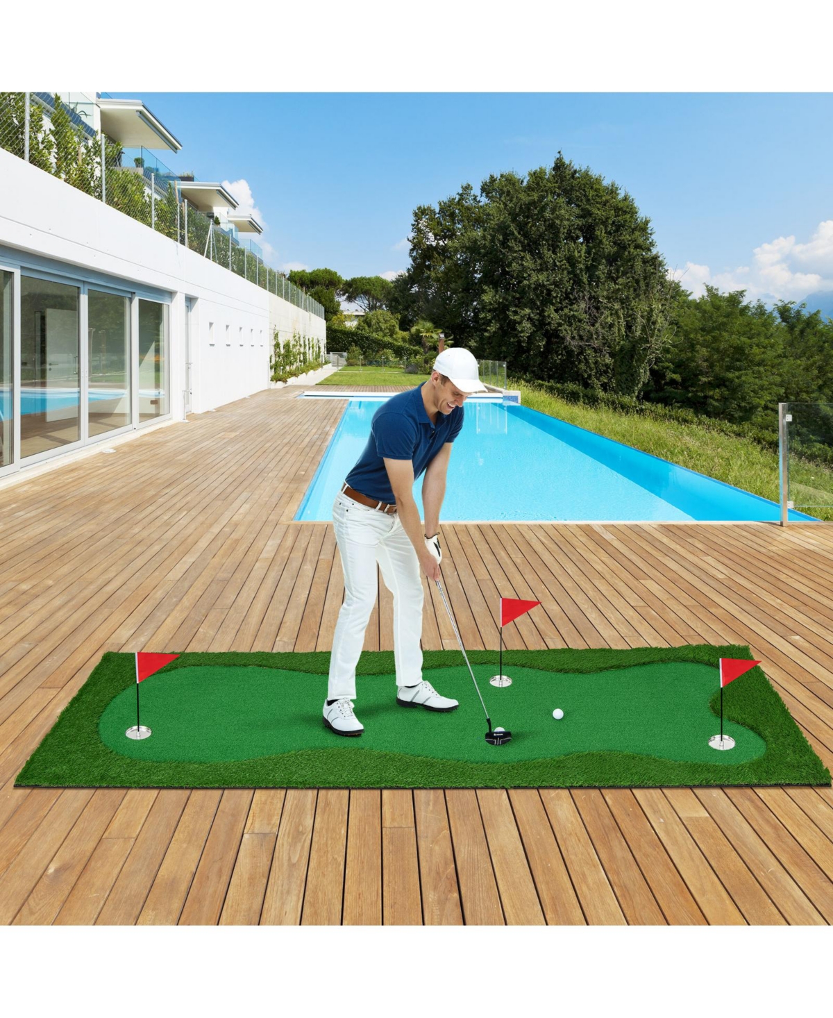 Skonyon Golf Putting Green with Realistic Artificial Grass Turf