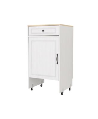 Robot Vacuum Stand Cabinet with Wheels, Storage Rack with Doors and Drawers, Side Table for Home or Office