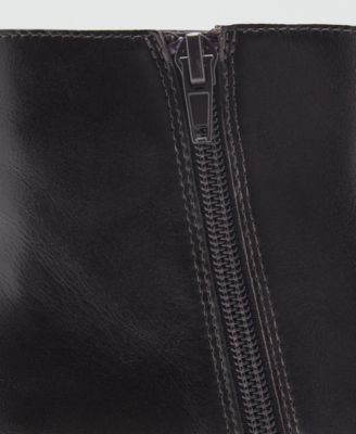 Women's Kitten Heels Leather Boots