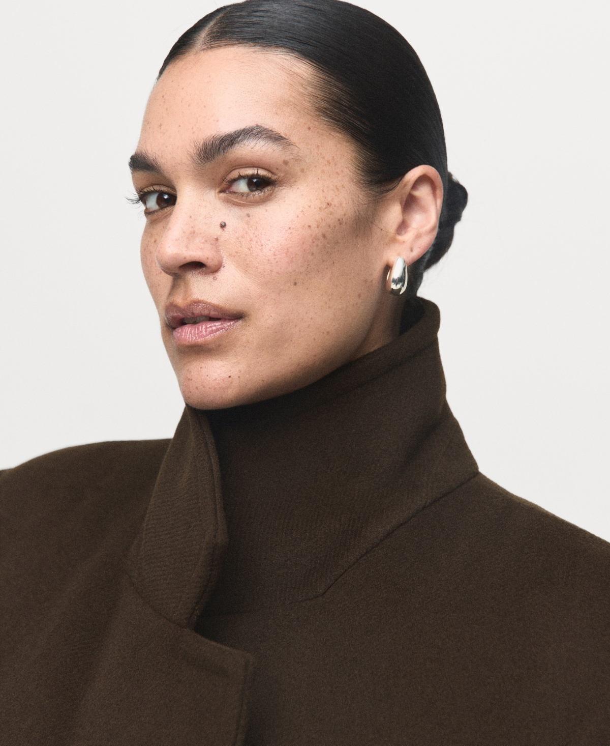 Mango Women's Double-breasted Wool Coat In Brown