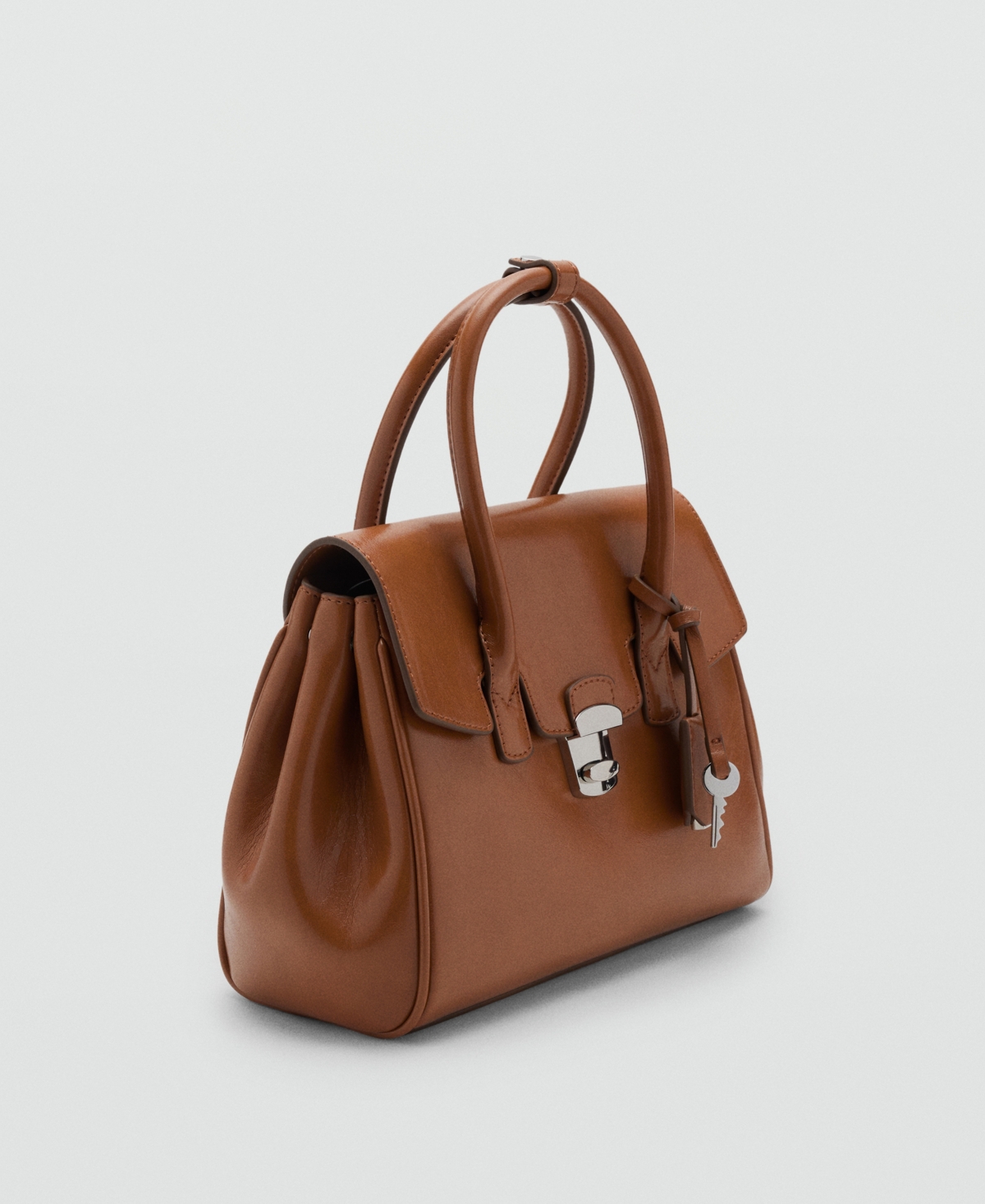 Mango Women's Small City Flap Handbag In Brown