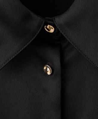 Women's Satin Finish Flowy Shirt