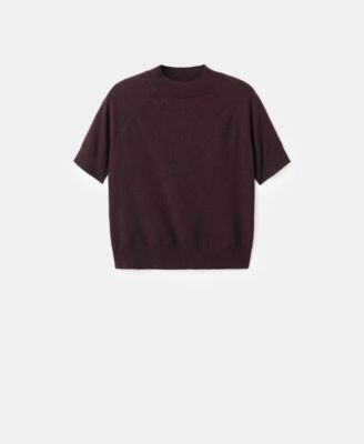 Women's Short-Sleeved Wool-Blend Sweater