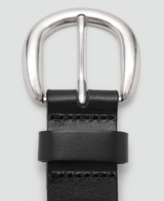 Women's Rounded Buckle Leather Belt