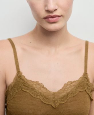 Women's Wool-Blend Lace Top