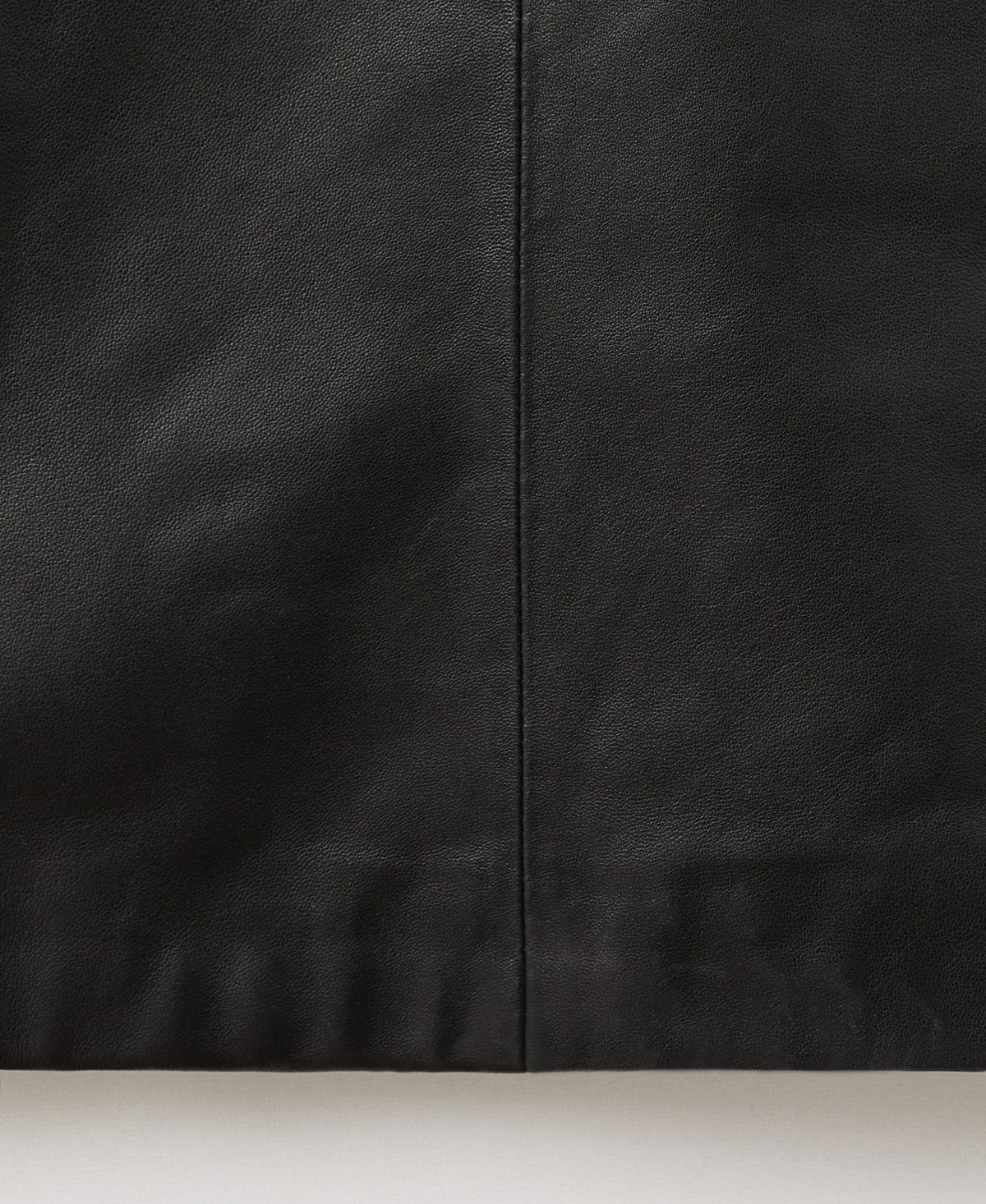 Mango 100% Leather Midi-dress Black In Black