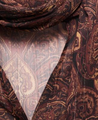 Women's Foulard Paisley-Print Blouse
