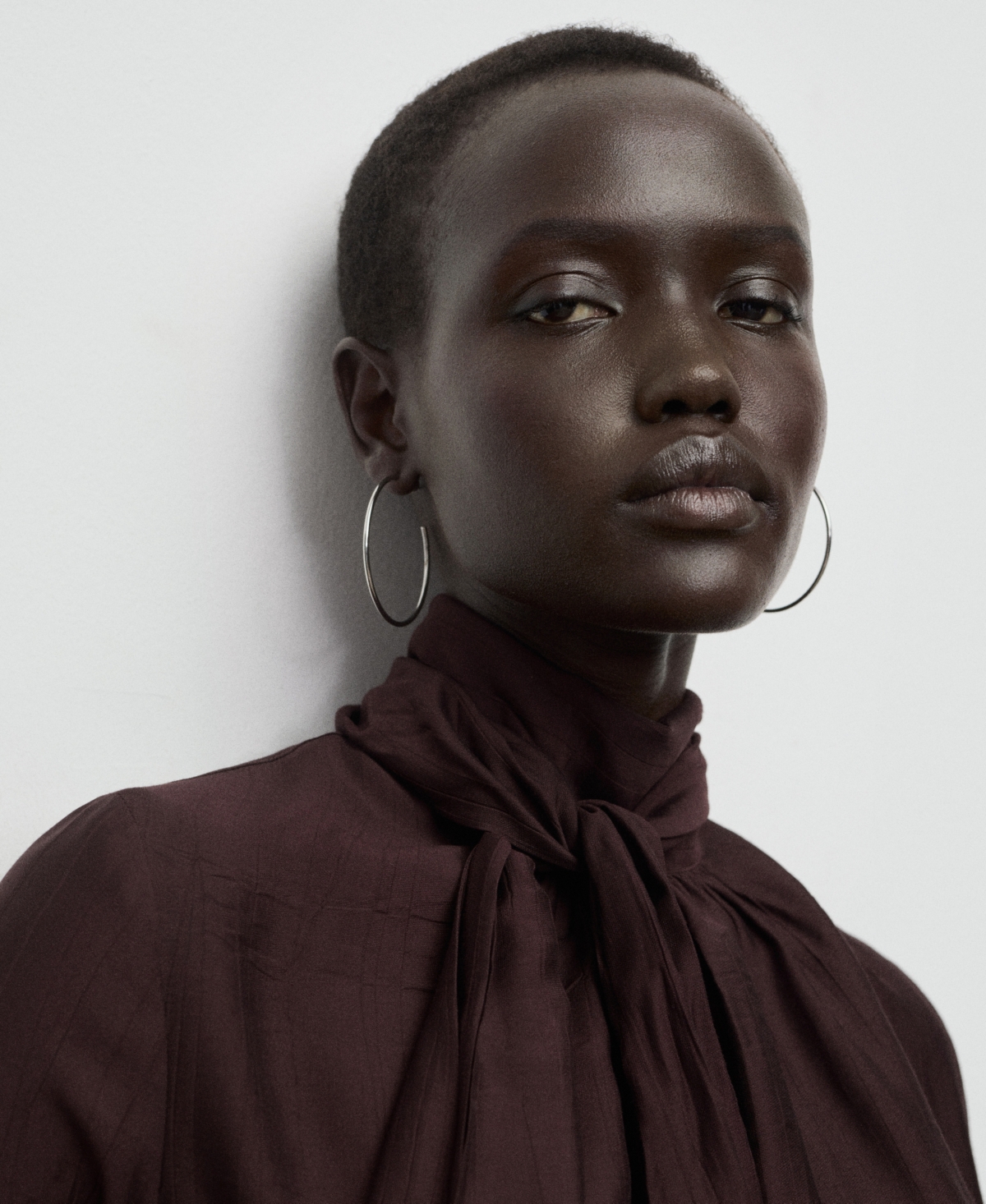 Mango Women's Foulard Textured Blouse In Brown