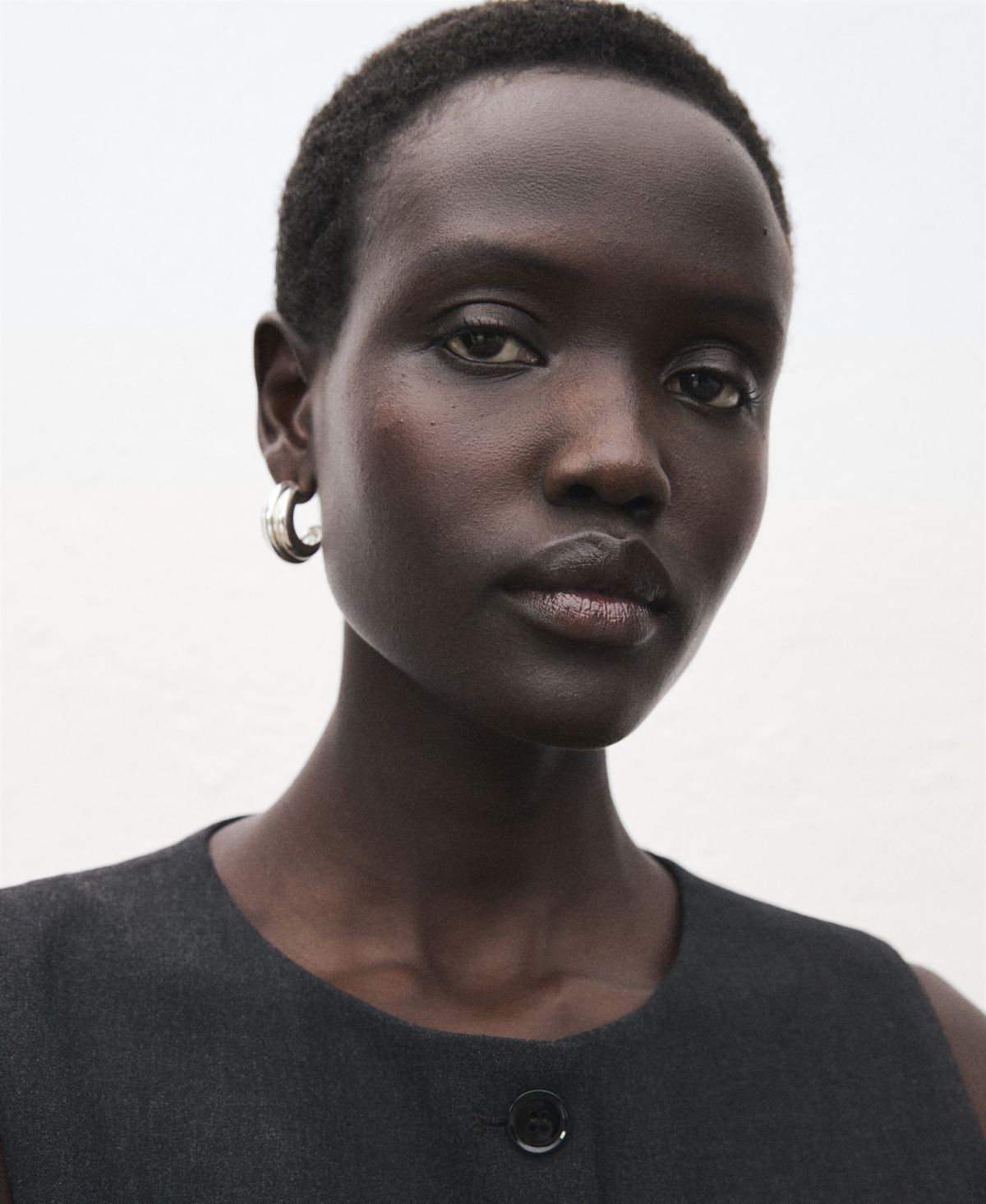 Mango Round Neck Waistcoat Co-ord In Black