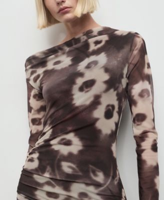 Women's Asymmetrical Floral Print Dress