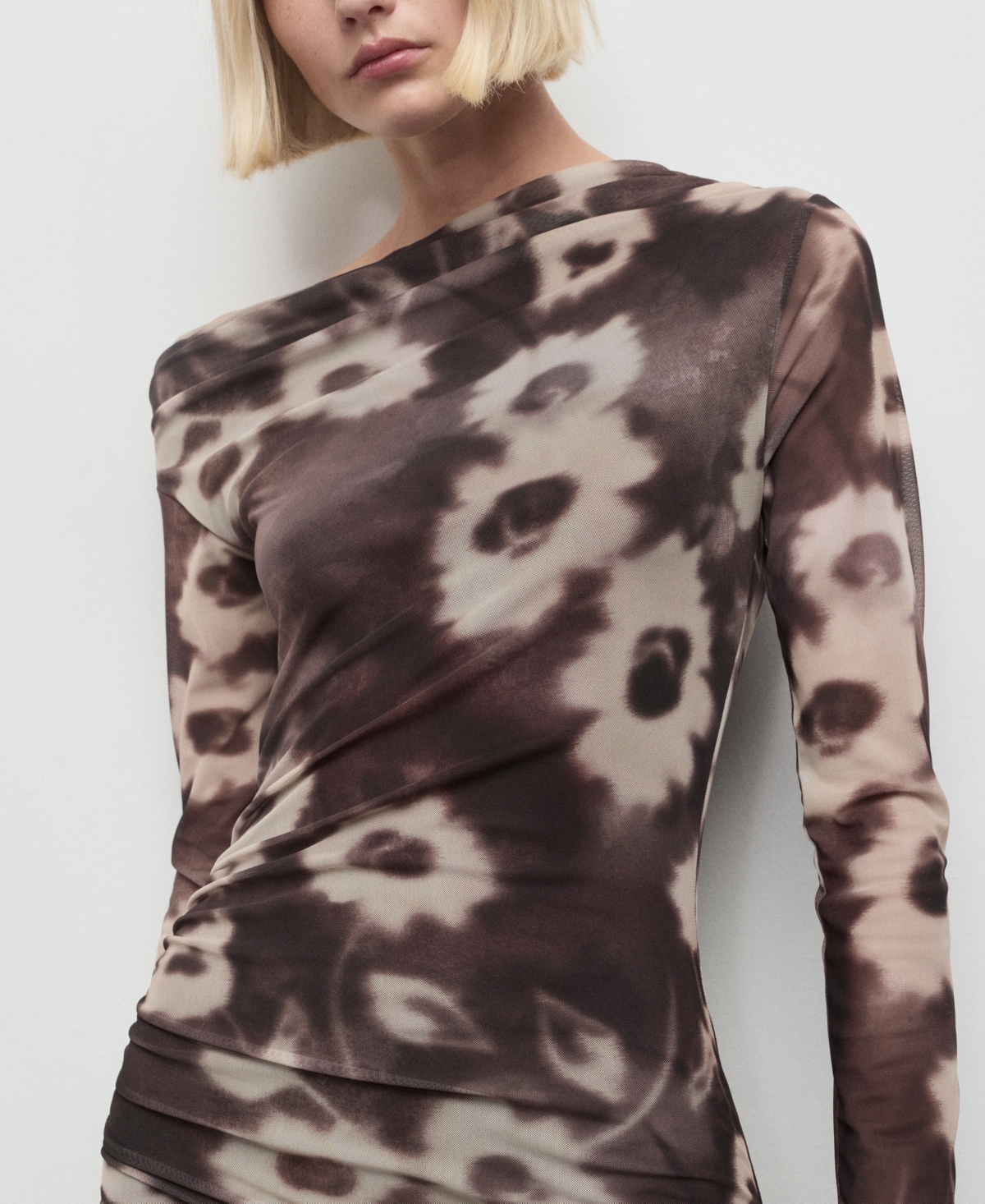 Mango Women's Asymmetrical Floral Print Dress