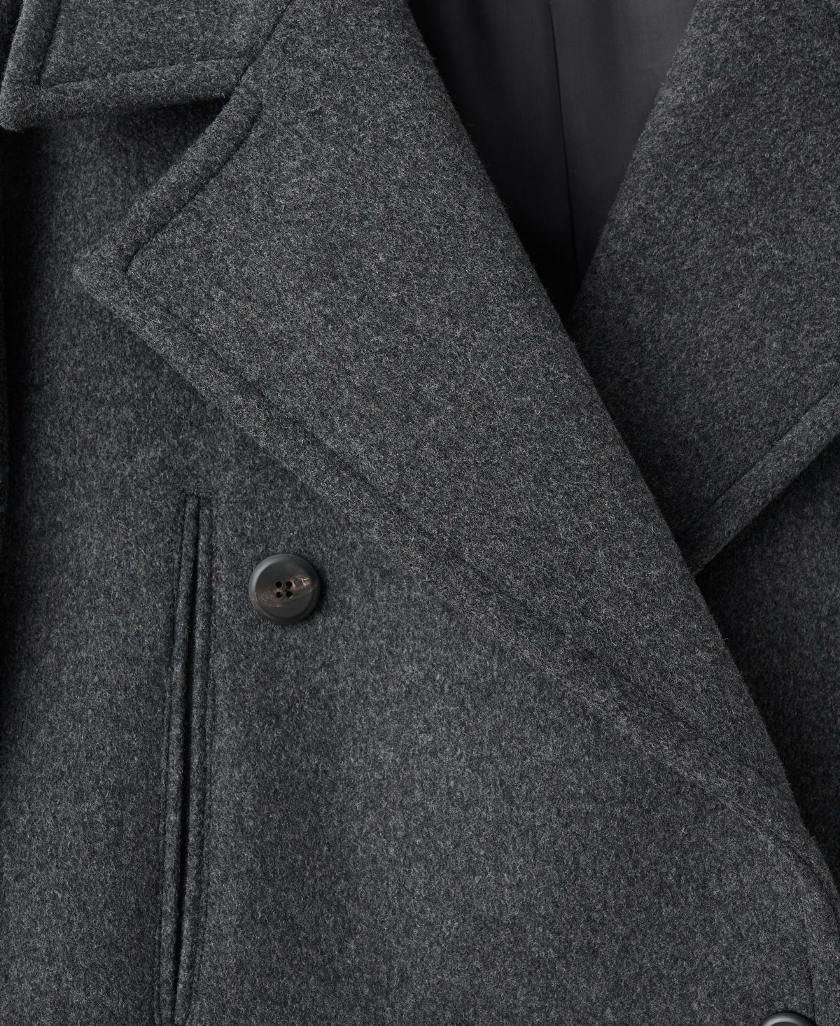 Mango Women's Double-breasted Wool Coat In Black