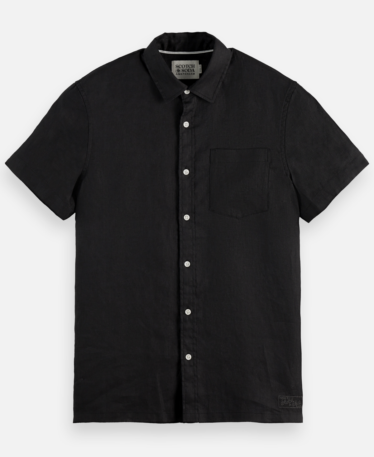 Scotch & Soda Men's Regular-Fit Button-Down Linen Shirt