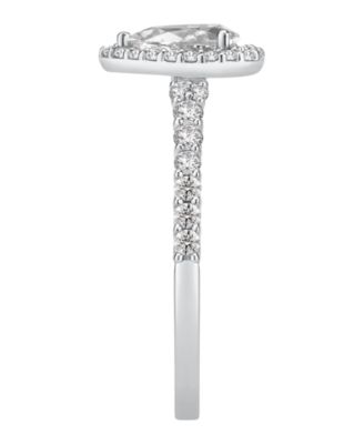 Pear Halo Engagement Ring (1 ct. t.w.) in 14k White Gold