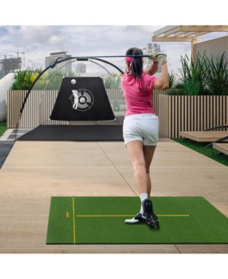 5 x 3 ft Artificial Turf Grass Practice Mat for Indoors and Outdoors-32mm