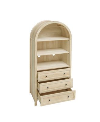 CASAINC Arched Kitchen Pantry with Adjustable Shelves,Multi-Purpose Storage Cabinet