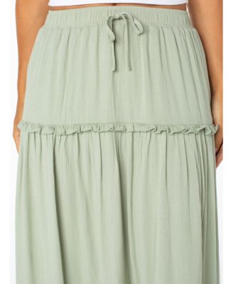 Juniors' Ruffle-Tier Maxi Skirt
