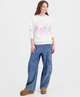 Juniors' Angel & Stitch Crewneck Sweatshirt