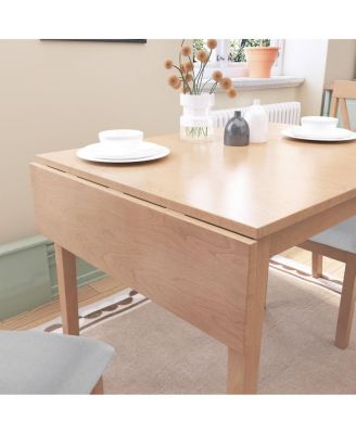 5-Piece Drop Leaf Dining Table Set with 4 Upholstered Chairs, Space-Saving Kitchen Table Set for Small Apartments-