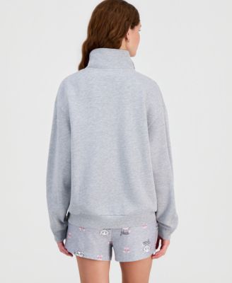 Juniors' Marie Valentine's Day Quarter-Zip Fleece Sweatshirt