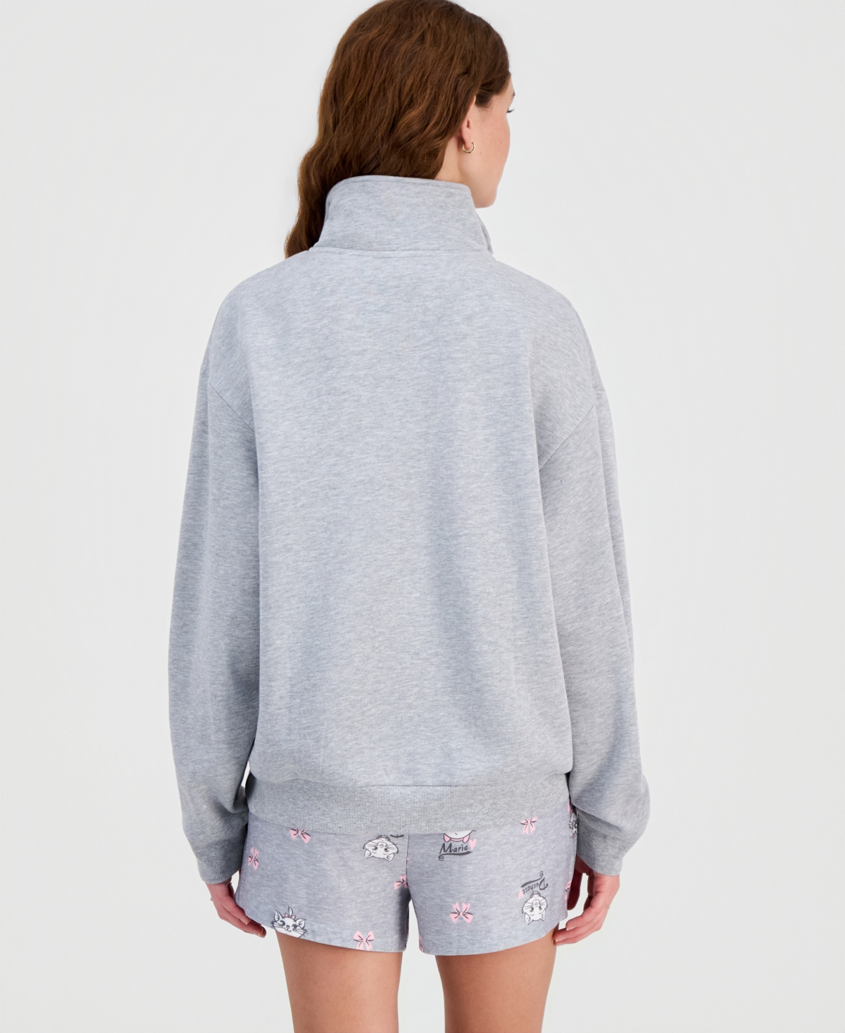 Disney Juniors' Marie Valentine's Day Quarter-Zip Fleece Sweatshirt