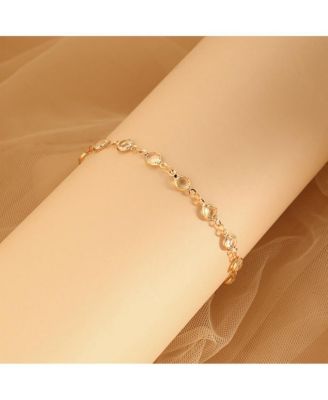 Women's The Cristal-Link Chain Anklet - California Gold