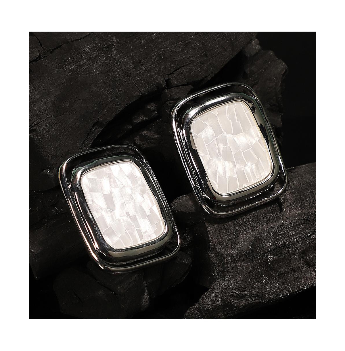 Women's The Moziac-Quad Statement Earrings - Metallic Silver