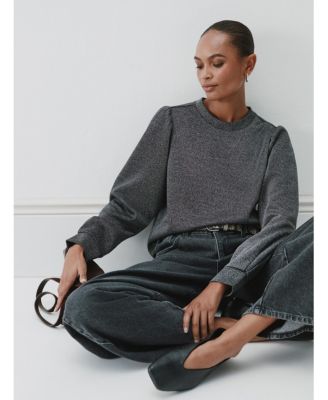 Women's Emily Sparkle Puff Sleeve Jersey Top