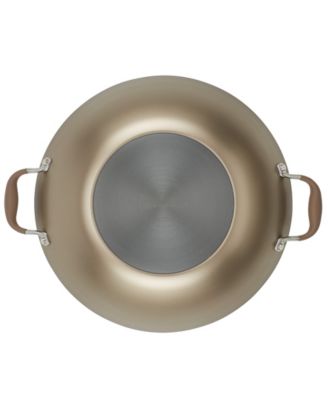 Advanced Home Hard-Anodized Nonstick Wok with Side Handles, 14"