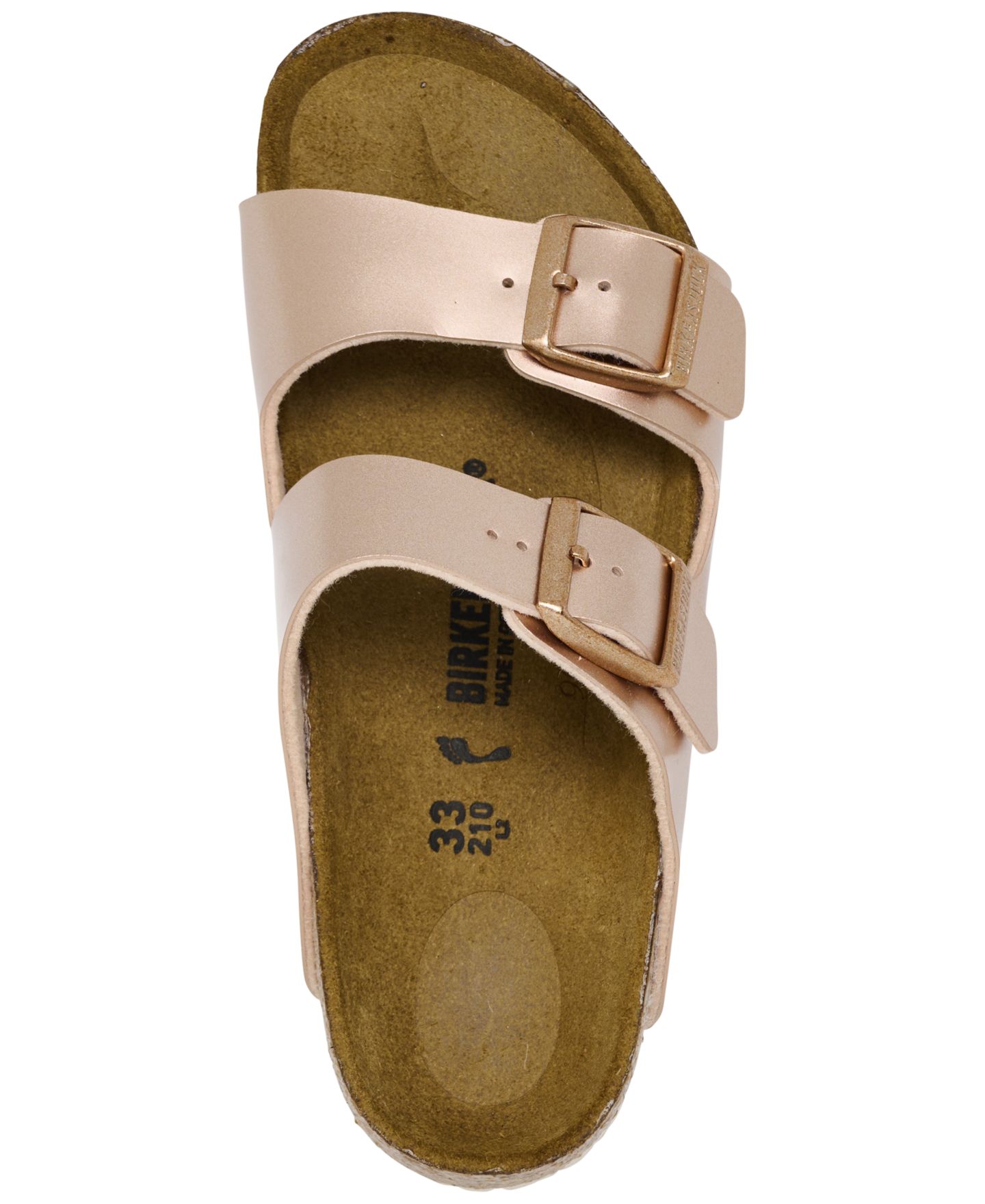 Сандалии Birkenstock Arizona Birko-Flor Sandals from Finish Line для девочек, цвет: Медный — фото 4